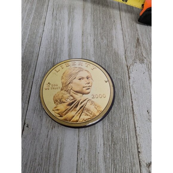 Other - Sacagawea Native American 3" Pin Pinback Button In God We Trust 2000 Liberty